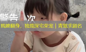 贱婢翻身，独揽深宅荣宠｜青鸳求剧名